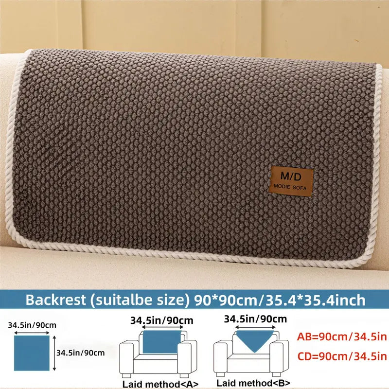 Luxury Thick Sofa Cover – Soft Textured Removable & Washable Couch Protector with Non-Slip Design, Pet-Friendly Slipcover for Sectional, Loveseat & 3-Seater Sofas