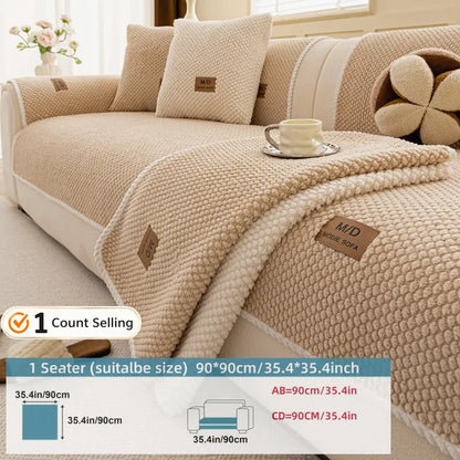 Luxury Thick Sofa Cover – Soft Textured Removable & Washable Couch Protector with Non-Slip Design, Pet-Friendly Slipcover for Sectional, Loveseat & 3-Seater Sofas