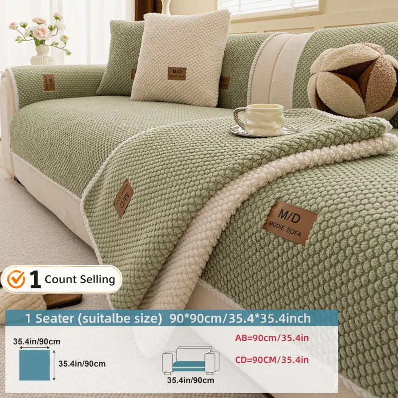 Luxury Thick Sofa Cover – Soft Textured Removable & Washable Couch Protector with Non-Slip Design, Pet-Friendly Slipcover for Sectional, Loveseat & 3-Seater Sofas