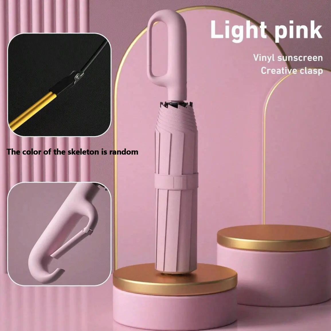 Automatic Folding Umbrella, Windproof & Waterproof Portable Compact Travel Umbrella with Loop Buckle for Men & WomenEnjoy a 5%-12% discount when you buy 2 or more items.