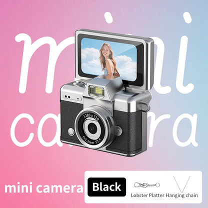 Mini Keychain Digital Camera, Pocket-Size 1080P HD Retro Camera with Flash, 0.96-Inch Screen, 32GB Memory Card & Charging Cable Included