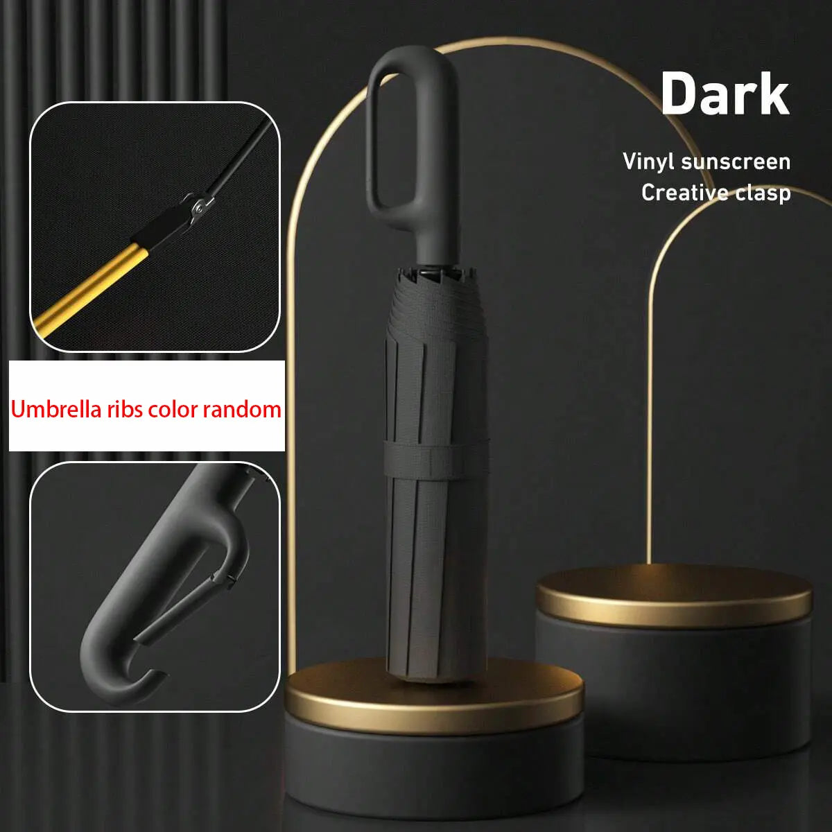 Automatic Folding Umbrella, Windproof & Waterproof Portable Compact Travel Umbrella with Loop Buckle for Men & WomenEnjoy a 5%-12% discount when you buy 2 or more items.