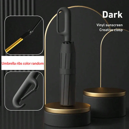 Automatic Folding Umbrella, Windproof & Waterproof Portable Compact Travel Umbrella with Loop Buckle for Men & WomenEnjoy a 5%-12% discount when you buy 2 or more items.