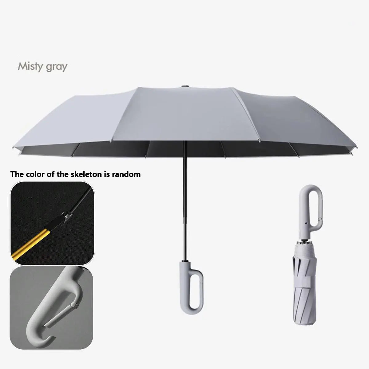 Automatic Folding Umbrella, Windproof & Waterproof Portable Compact Travel Umbrella with Loop Buckle for Men & WomenEnjoy a 5%-12% discount when you buy 2 or more items.