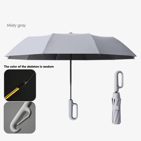 Automatic Folding Umbrella, Windproof & Waterproof Portable Compact Travel Umbrella with Loop Buckle for Men & WomenEnjoy a 5%-12% discount when you buy 2 or more items.