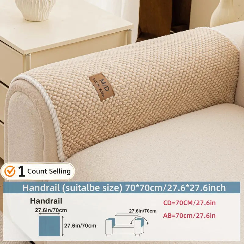 Luxury Thick Sofa Cover – Soft Textured Removable & Washable Couch Protector with Non-Slip Design, Pet-Friendly Slipcover for Sectional, Loveseat & 3-Seater Sofas