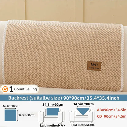 Luxury Thick Sofa Cover – Soft Textured Removable & Washable Couch Protector with Non-Slip Design, Pet-Friendly Slipcover for Sectional, Loveseat & 3-Seater Sofas