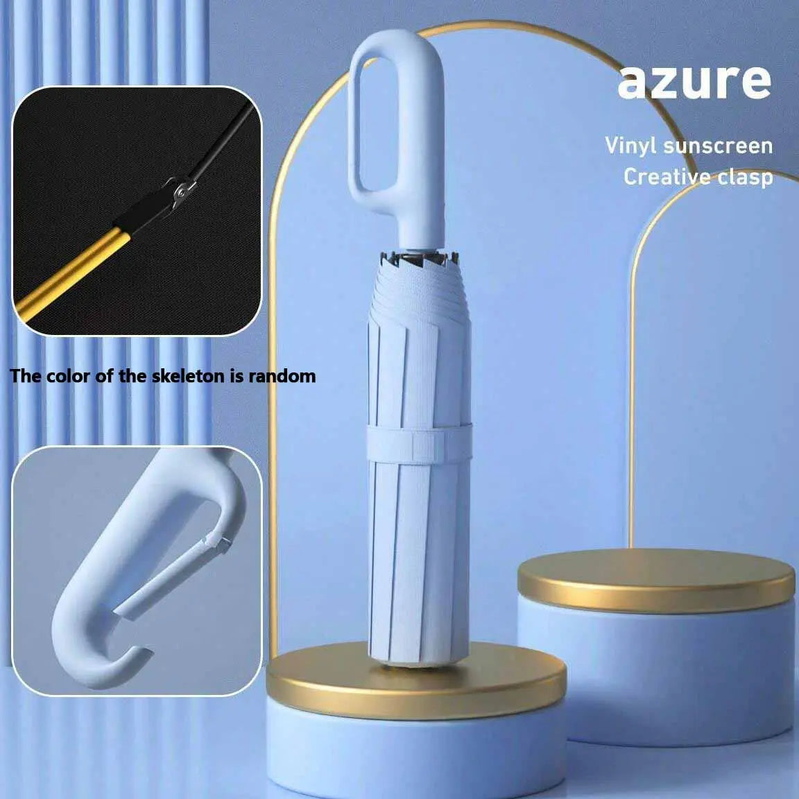 Automatic Folding Umbrella, Windproof & Waterproof Portable Compact Travel Umbrella with Loop Buckle for Men & WomenEnjoy a 5%-12% discount when you buy 2 or more items.