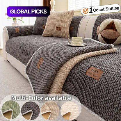 Luxury Thick Sofa Cover – Soft Textured Removable & Washable Couch Protector with Non-Slip Design, Pet-Friendly Slipcover for Sectional, Loveseat & 3-Seater Sofas