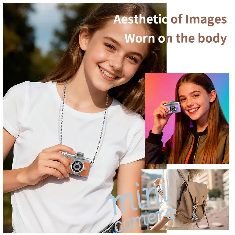 Mini Keychain Digital Camera, Pocket-Size 1080P HD Retro Camera with Flash, 0.96-Inch Screen, 32GB Memory Card & Charging Cable Included