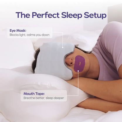 Weighted Sleep Eye Mask – Strapless 360° Wraparound Light Blocking Eye Mask for Deep Pressure Relaxation, Travel, Naps & Better Sleep