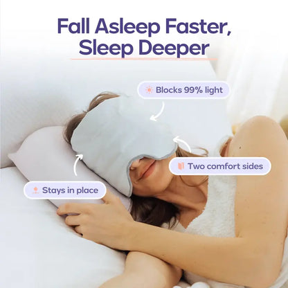 Weighted Sleep Eye Mask – Strapless 360° Wraparound Light Blocking Eye Mask for Deep Pressure Relaxation, Travel, Naps & Better Sleep