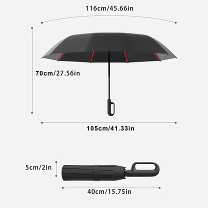 Automatic Folding Umbrella, Windproof & Waterproof Portable Compact Travel Umbrella with Loop Buckle for Men & WomenEnjoy a 5%-12% discount when you buy 2 or more items.
