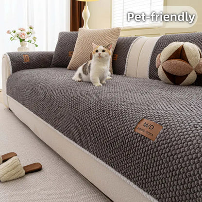 Luxury Thick Sofa Cover – Soft Textured Removable & Washable Couch Protector with Non-Slip Design, Pet-Friendly Slipcover for Sectional, Loveseat & 3-Seater Sofas
